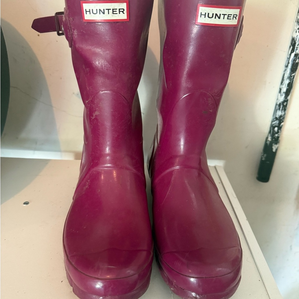 Hunter Fuchsia / violet Waterproof Boots